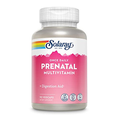 Solaray Once Daily Prenatal Multivitamin with Iron & DHA, Prenatal Vitamins and Minerals SOLARAY