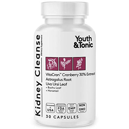 Youth & Tonic Kidney Cleanse Detox for Residual Metabolic Waste & Excess Body Water for Urinary Tract Youth & Tonic
