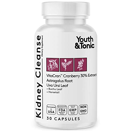 Youth & Tonic Kidney Cleanse Detox for Residual Metabolic Waste & Excess Body Water for Urinary Tract Youth & Tonic