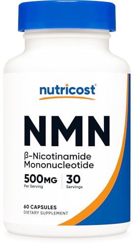 Nutricost NMN (Nicotinamide Mononucleotide) 500mg, 60 Capsules - Vegetarian Friendly, 30 Servings, Gluten Free, GMO Free NutricostBuy Supplements Australia