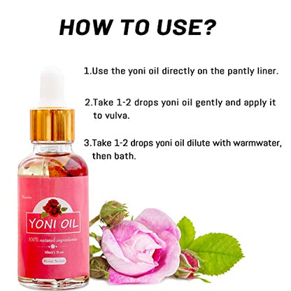 2 Packs Yoni Oil for Women, All Natural Feminine Oil Intimate Deodorant for Women, Ph Balanced Wovarkie