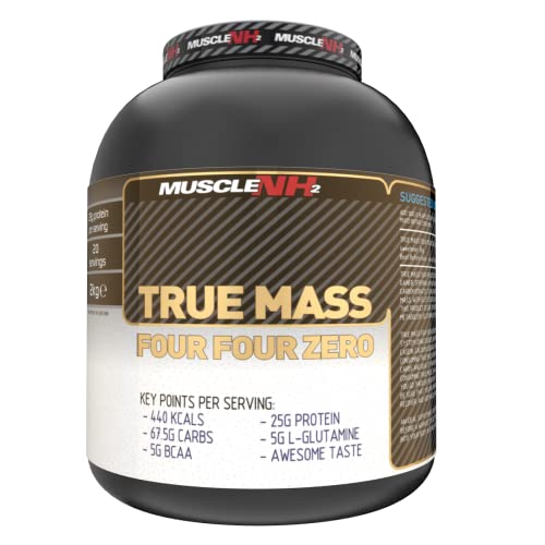 MuscleNh2 True Mass Four Four Zero Mass Gainer Protein Powder, High Calories and Protein MuscleNh2