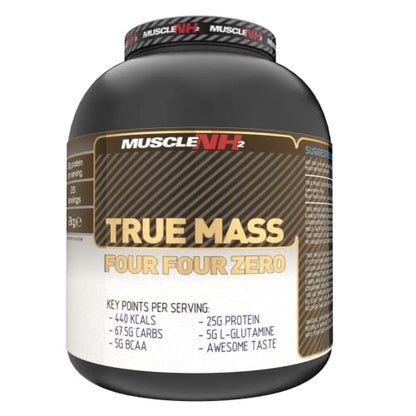 MuscleNh2 True Mass Four Four Zero Mass Gainer Protein Powder, High Calories and Protein MuscleNh2