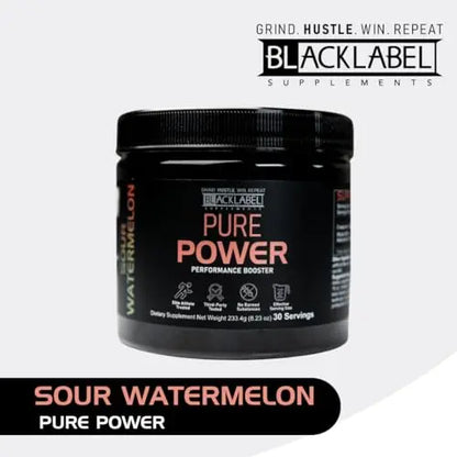 BLACKLABEL Supplements - Pure Power - Pre-Workout Dietary Supplement - Performance BLACKLABEL Supplements