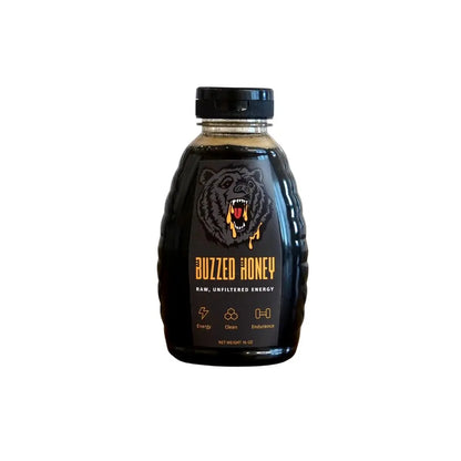 Buzzed Honey - 16oz, Natural Preworkout Supplement, Raw Honey, Caffeine, Clean Energy Buzzed Honey