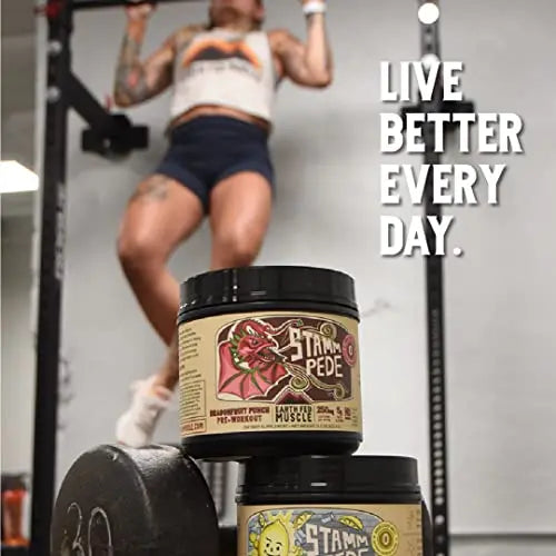 Earth Fed Muscle Stammpede DragoFruit Punch Pre Workout, 30 Servings, Boost Energy Earth Fed Muscle