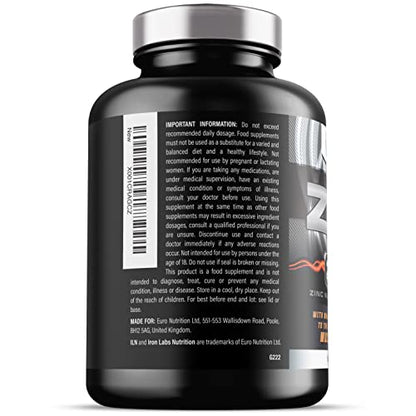 ZM6 - High Strength Zinc Magnesium Supplement - Zinc & Magnesium for Muscle Function Iron Labs Nutrition