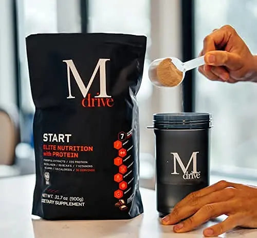 Mdrive Boost & Burn for Men Start Everyday Nutrition & Protein Powder - Natural Energy Mdrive