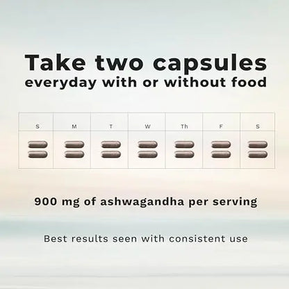 LifeSeasons Essentials Ashwagandha - Stress & Sleep Support Supplement - Calm & Focused Mind - Improves Athletic Performance & Brain Function - 900mg per 2 Capsules - 60 Capsules LifeSeasons buy supplements Au