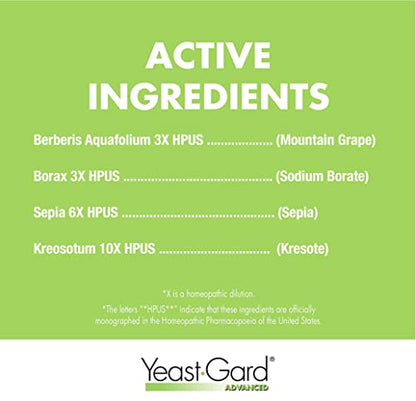 YeastGard Advanced Homeopathic Yeast Infection Vaginal Suppositories - 10 count Box Yeast-Gard