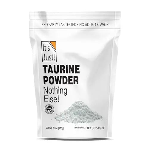 It's Just! - Taurine Powder, 250g Bulk, Pre-Workout Supplement, Unflavored (250g / 125 Servings) It's Just!