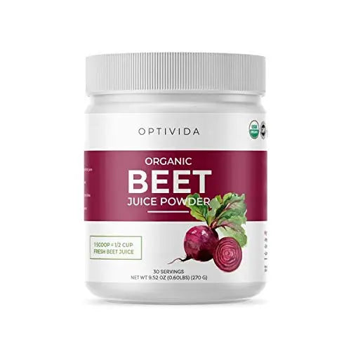 OPTIVIDA Nitric Oxide Beet Powder Organic | All Natural Beets Roots Supplements OPTIVIDA