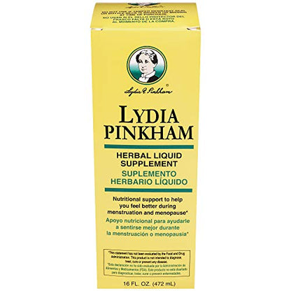 Lydia Pinkham Liquid Herbal Supplement for Menstruation and Menopause Support, 16 Ounce Lydia Pinkham