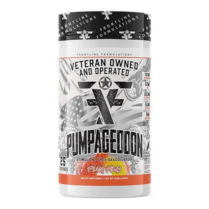 FRONTLINE FORMULATIONS Pumpageddon, Non Stim Pre-Workout Powder, Explosive FRONTLINE FORMULATIONS