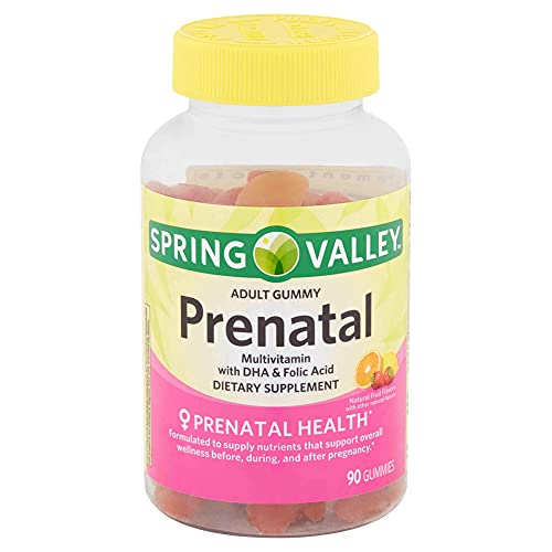 Prenatal Gummy Vitamins Including Womens Multivitamin with DHA and Folic Acid 800 mcg Birsppy