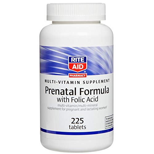 Rite Aid Prenatal Formula with Folic Acid - 225 Count | Multi-Vitamin/Multi-Mineral Supplement Rite Aid