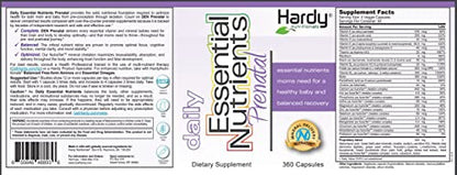 Hardy Nutritionals Daily Essential Nutrients Prenatal: The Most Complete Prenatal Supplement Hardy Nutritionals