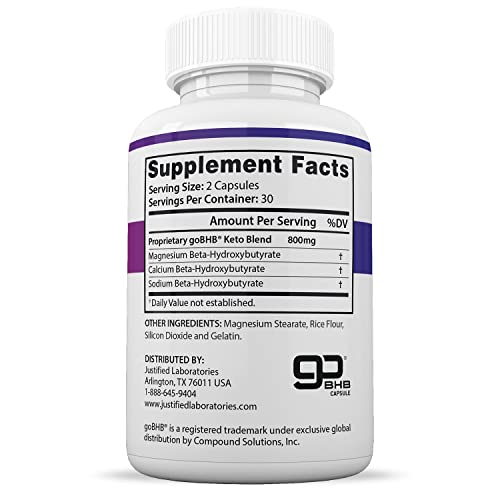 (3 Pack) F1 Keto Pills 800MG Includes goBHB Exogenous Ketones Advanced Ketosis Justified Laboratories