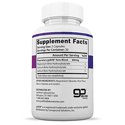 (3 Pack) F1 Keto Pills 800MG Includes goBHB Exogenous Ketones Advanced Ketosis Justified Laboratories