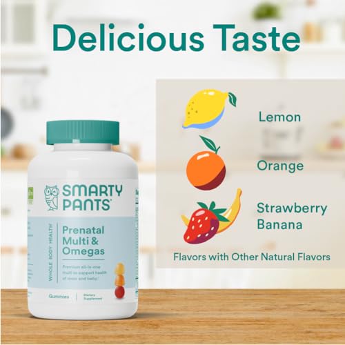 SmartyPants Prenatal Vitamins for Women, Multivitamin Gummies: Omega 3 Fish Oil (EPA/DHA) SmartyPants