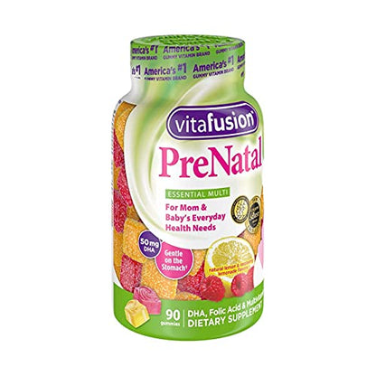Vitafusion PreNatal Dietary Supplement, Lemon & Raspberry Lemonade Flavors 90 ea (Pack of 7) Vitafusion