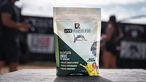 Live Relentless by Tim Kennedy, Drive Pre-Workout, Merica's Strawlemon, 30 Servings Live Relentless