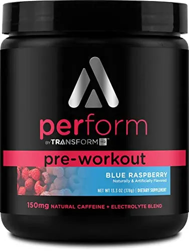 TransformHQ Pre-Workout 28 Servings - Perform - Gluten Free, Non-GMO (Blue Raspberry) TransformHQ