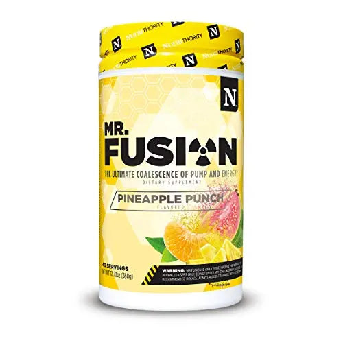 Nutrithority Mr.Fusion Pre Workout Supplement, Pineapple Punch, 40 Servings Nutrithority