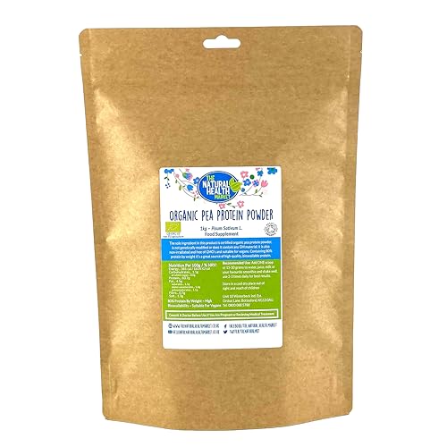 Organic Pea Protein Powder 1kg by The Natural Health Market • 80% Vegan Protein The Natural Health Market