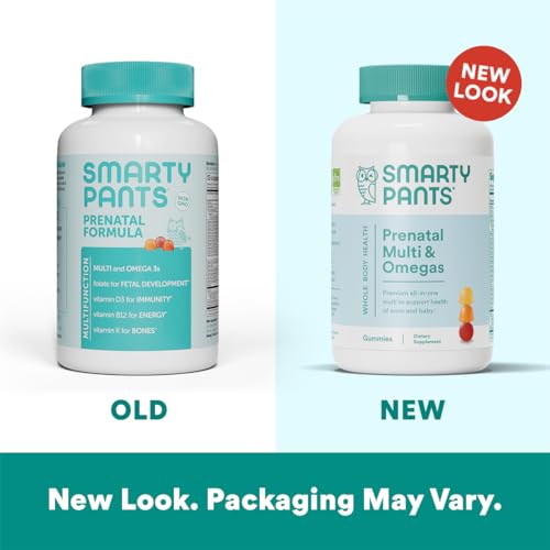 SmartyPants Prenatal Vitamins for Women, Multivitamin Gummies: Omega 3 Fish Oil SmartyPants