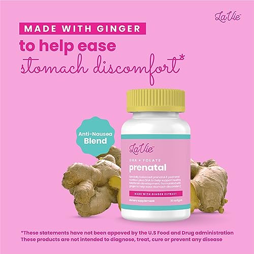 LaVie Prenatal Vitamins with Ginger, DHA, Folic Acid, & Iron - Pregnancy Must Haves for Baby's LaVie
