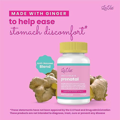 LaVie Prenatal Vitamins with Ginger, DHA, Folic Acid, & Iron - Pregnancy Must Haves for Baby's LaVie