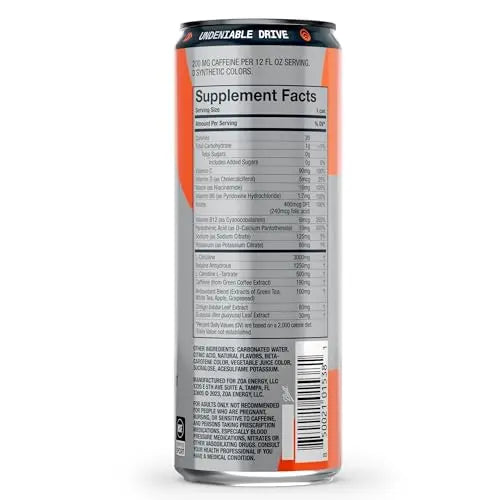 ZOA Energy Drink & ZOA+ Pre-Workout Bundle, Orange Grapefruit and Wild Orange, 12 Fl Oz ZOA