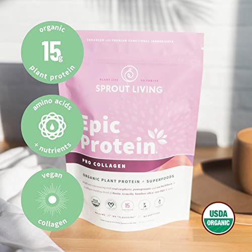 Sprout Living Epic Protein, Plant Based Protein & Superfoods Powder, Pro Collagen, Sprout LivingBuy Supplements Australia