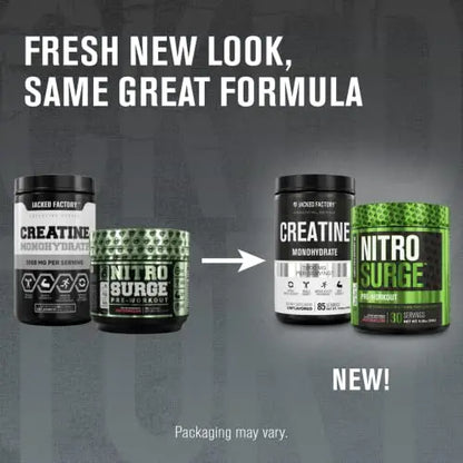 Nitrosurge Pre-Workout & Creatine Monohydrate - Pre Workout Powder With Creatine Jacked Factory