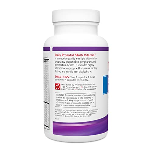 Wellness Resources Daily Prenatal Multi Vitamin - High Absorption Methyl Folate, Coenzyme B Vitamins Wellness Resources