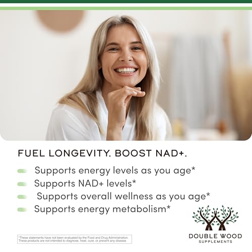 Double Wood Supplements NMN (Nicotinamide Mononucleotide) 250mg, 60 Capsules - 30 Servings, Gluten Free Double Wood SupplementsBuy Supplements Australia
