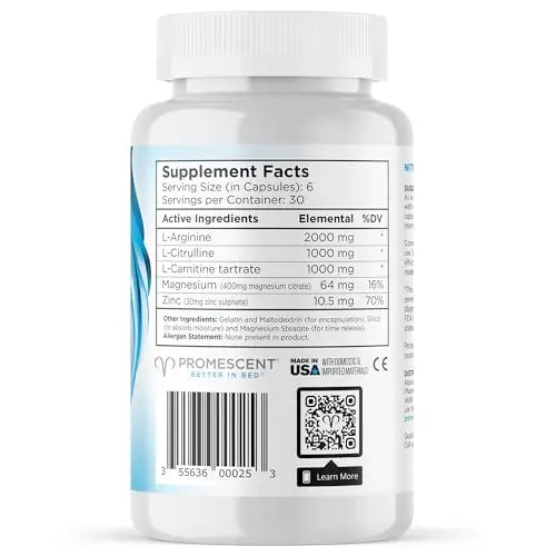 Promescent VitaFLUX Women's Nitric Oxide Booster Supplement, Boost Energy & Performance Promescent