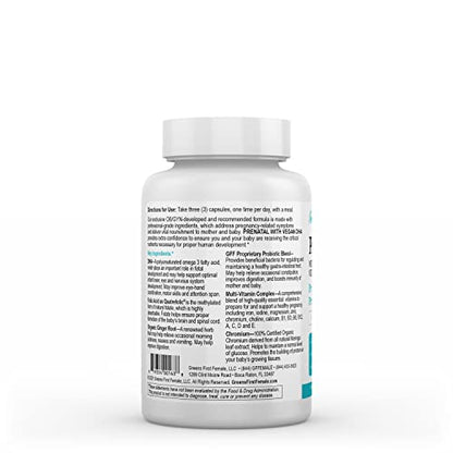 Greens First Female Prenatal Vitamin with Vegan DHA - Pregnancy Multivitamin Supplement Greens First