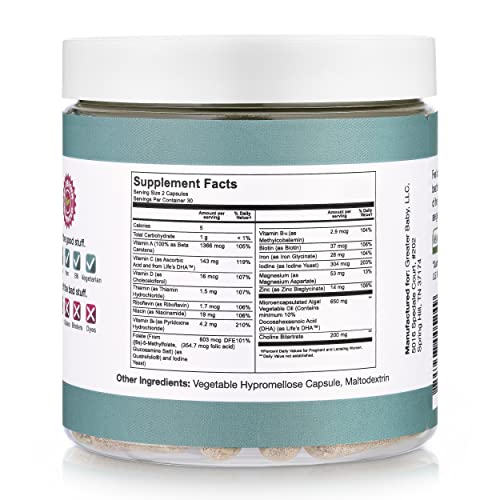 Baby Booster Proper Plus Prenatal Vitamins with Vegan DHA + Methyl Folate + Choline + Multi Baby Booster