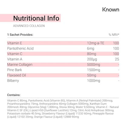 Advanced Collagen Supplement by Known Nutrition with Vitamin C | Liposomal Technology KnownBuy Supplements Australia