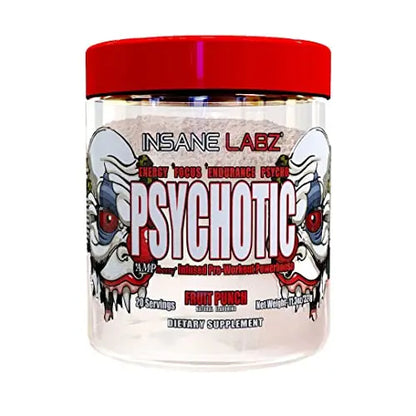 Insane Labz Psychotic Clear, Fully Disclosed, Clinically Dosed Pre Workout Powder Insane Labz