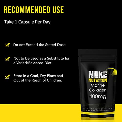 Nuke Nutrition Marine Collagen Capsules - 400mg - 120 Capsules - High Strength Collagen Nuke NutritionBuy Supplements Australia
