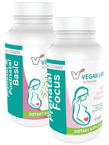 Vegan Life Nutrition - Vegan Prenatal Vitamins - Folate, Choline, Vitamins A, B, C, D, E, K, and More Vegan Life Nutrition