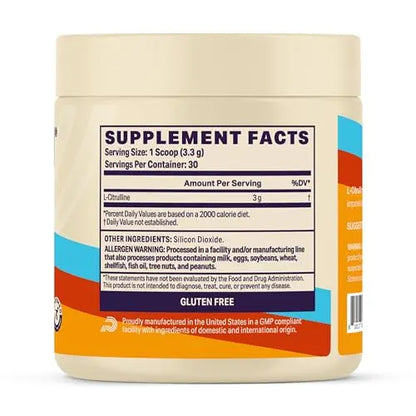 Podium Nutrition, Solos | L-Citrulline, 30 Servings, Unflavored, Boost Athletic Performance Podium Nutrition