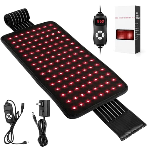 Yofalo 660nm LED Red Light and 850nm Near Infrared Red Light Therapy Belt Device for Body Pain Waist yofalo