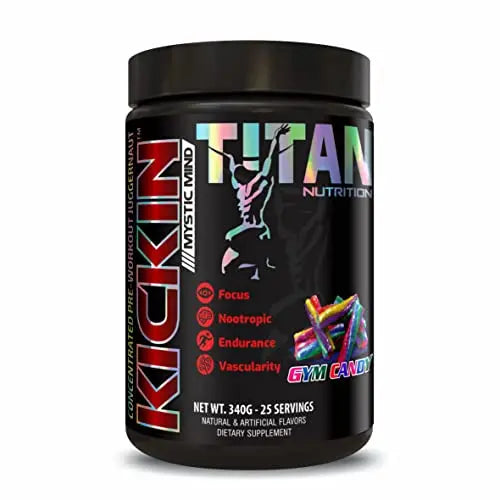 Titan Nutrition Kickin Concentrated Pre-Workout Drink- Energy, Focus, Endurance & Mood Titan Nutrition