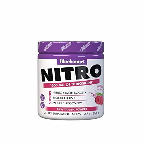Bluebonnet Nutrition Extreme Edge Nitro Powder, Nitric Oxide Precursor, Increase Blood Bluebonnet