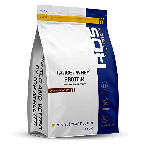 Whey Protein Powder | Double Chocolate | Target Whey Protein by ROS Nutrition | 1 Kg | 40 Servings | ROS Nutrition