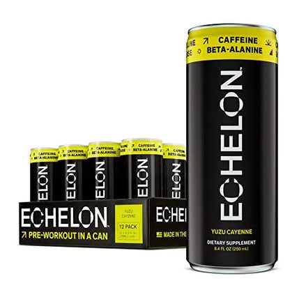 Echelon Pre-Workout Energy Drink - 12-Pack, Yuzu Cayenne - Peak Performance Echelon